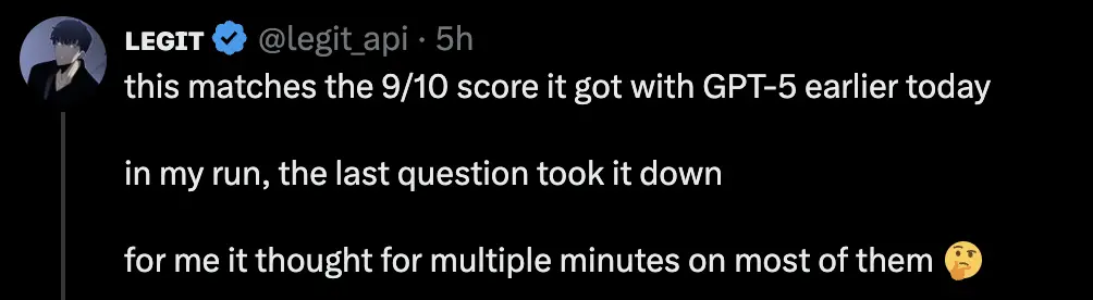 GPT-5內測搶先公布:日常推理首次擊敗人類,編程數學科學問題能力都很強